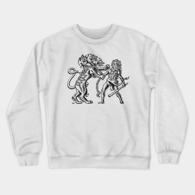 Hercules Taming Cerberus Crewneck Sweatshirt by WonderWebb